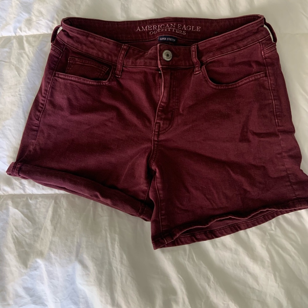 American Eagle Burgundy Shorts